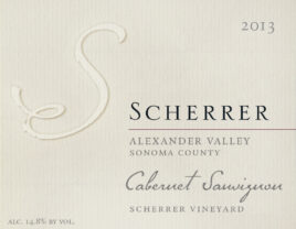 Cabernet Sauvignon Scherrer Vineyard, 2013