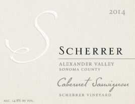 Cabernet Sauvignon Scherrer Vineyard, 2014
