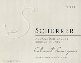 Cabernet Sauvignon Scherrer Vineyard, 2011