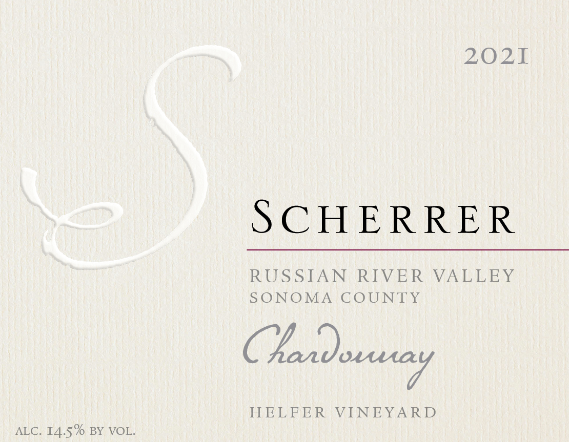 2021 Helfer Vineyard Chardonnay label
