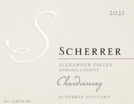 2021 Scherrer Vineyard Chardonnay label