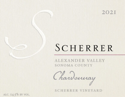 2021 Scherrer Vineyard Chardonnay label