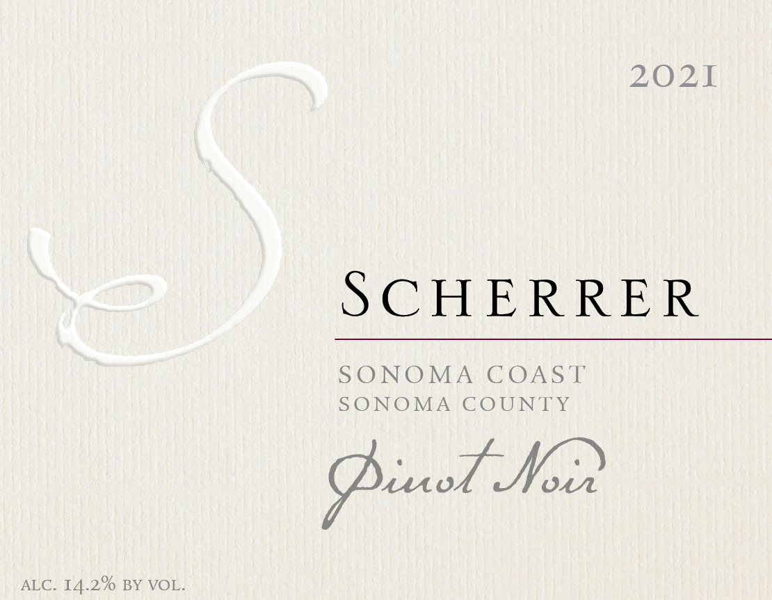 Label 2021 Sonoma Coast Pinot Noir