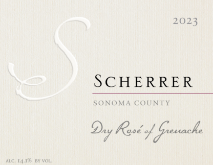 Label 2023 Dry Rose' of Grenache