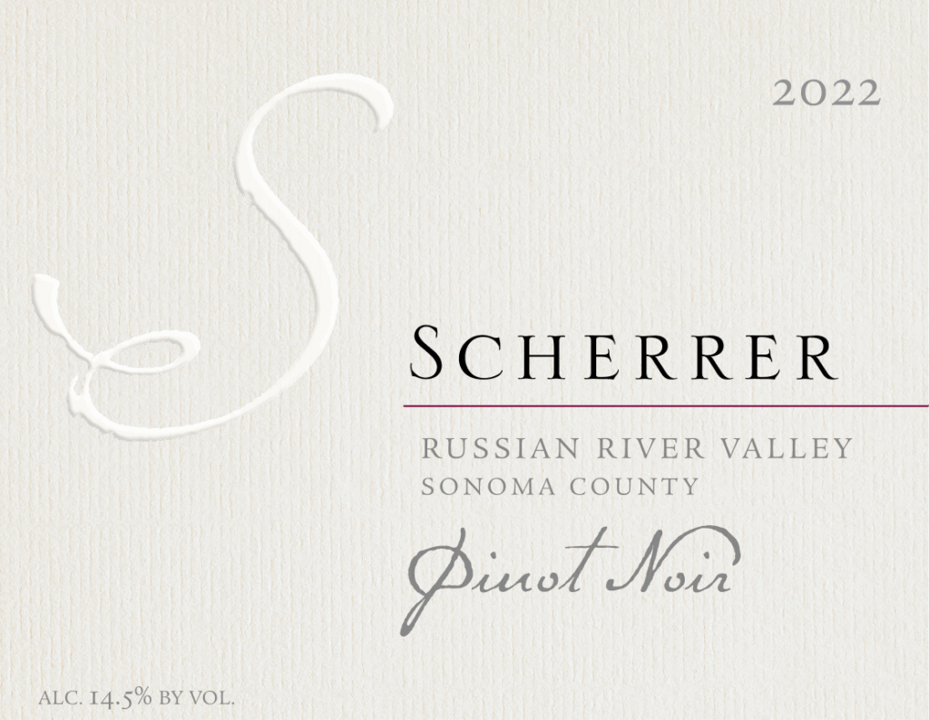 2022 Russian River Valley Pinot Noir label